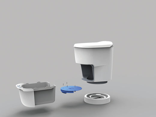 CLESA Clesana C1 – wasserlose Toilette mit Rundsockel