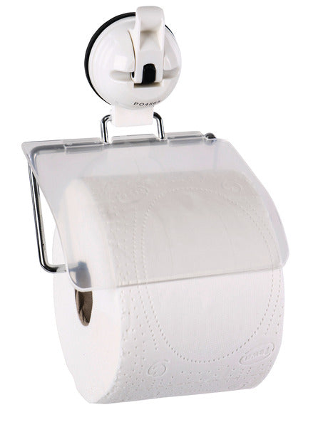 WC-Rollen Halter mit Saugnapf - Weiß - Tragkraft bis 3 kg