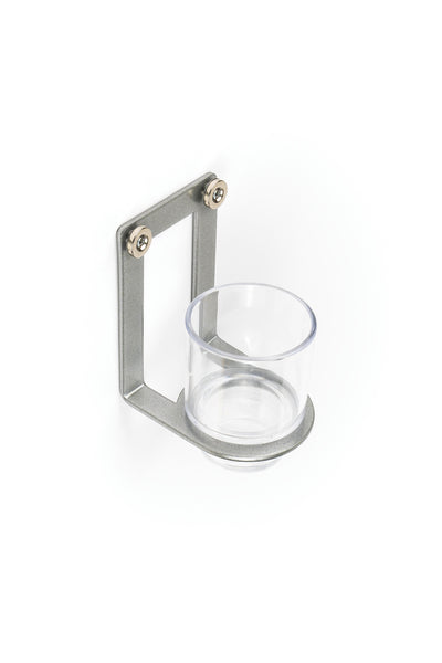 Magnet.Becherhalter Alumin.+Becher Plexiglas, f.Art.66586, 70x125x90mm