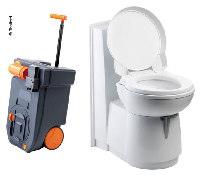 Cassettentoilette C263-CS Spülung elektrisch, Keramik weiÃ