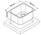Spüle quadratisch
