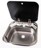 Carbest Spüle Edelstahl 415x365x195mm, strukturierte Oberfläche
