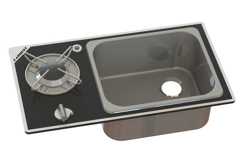 Kocher-Spülenkombination,550x334x150mm, 30mbar, 1,8kW (1xSR)