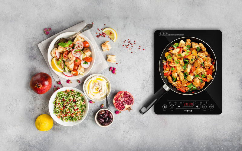 HOT POINT INDUCTION Wärme-Induktionsplatte mit hochfester Glaskeramik-Kochfl äche