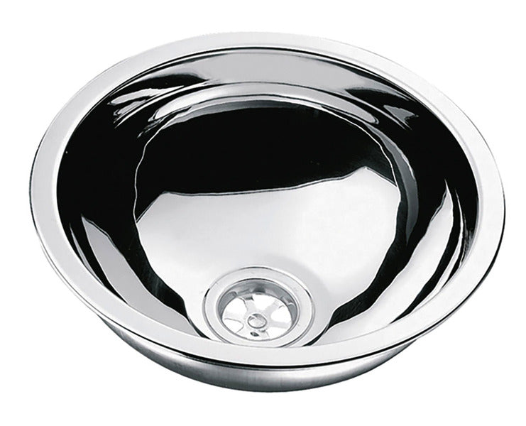 Spüle Edelstahl rund 290mm Tiefe 120mm