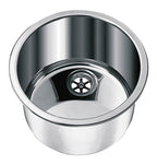 Spüle Edelstahl rund 330mm Tiefe 180mm