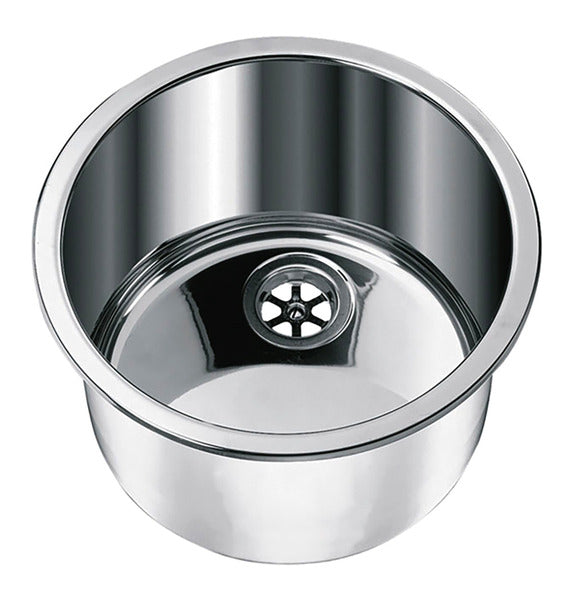 Spüle Edelstahl rund 330mm Tiefe 180mm