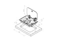 Kocher mit Glas und ASO - 1-flammig