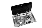 Kocher-Spülenkombination,526x326x163mm, 30mbar, 1,8kW (1xSR) ASO