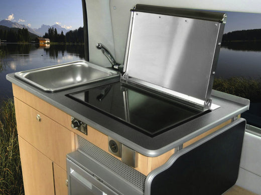 WALLA Wallas Glaskeramik-Kochfeld und Heizer - Silber