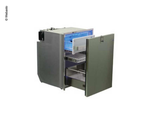 Kompressorkühlschr. mit Schublade AC/DC Edelstahl 130Liter