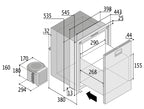 Vitrifrigo Edelstahl-Kühlschrank C42LX 12/24V
