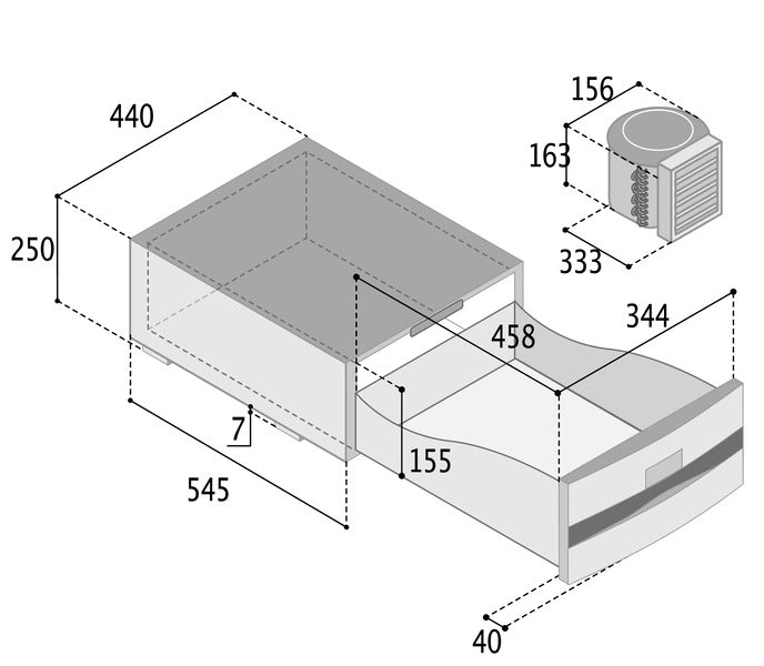 Vitifrigo Kühlschublade mit externem Kompressor