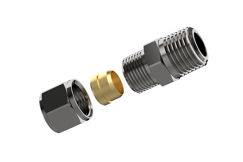 DREHMEISTER Schneidringverschraubung gerade - 1/4" Gewinde auf 8 mm