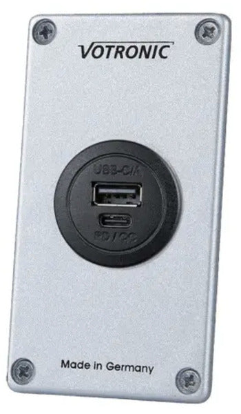 USB-Ladepanel - 1x USB-A + 1x USB-C