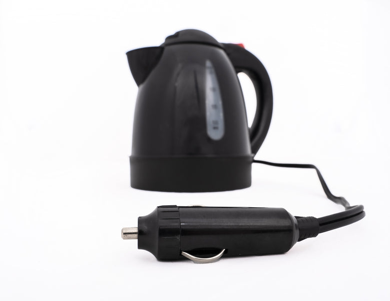 Wasserkocher 12V/150W, 1 Liter, schwarz,verdeckte Heizspirale