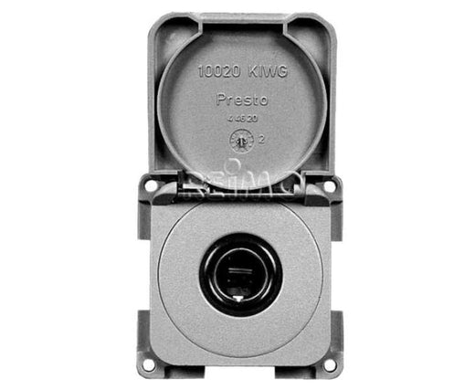 INPRO Einbausteckdose 12V mit Deckel Farbe: grau (lose)