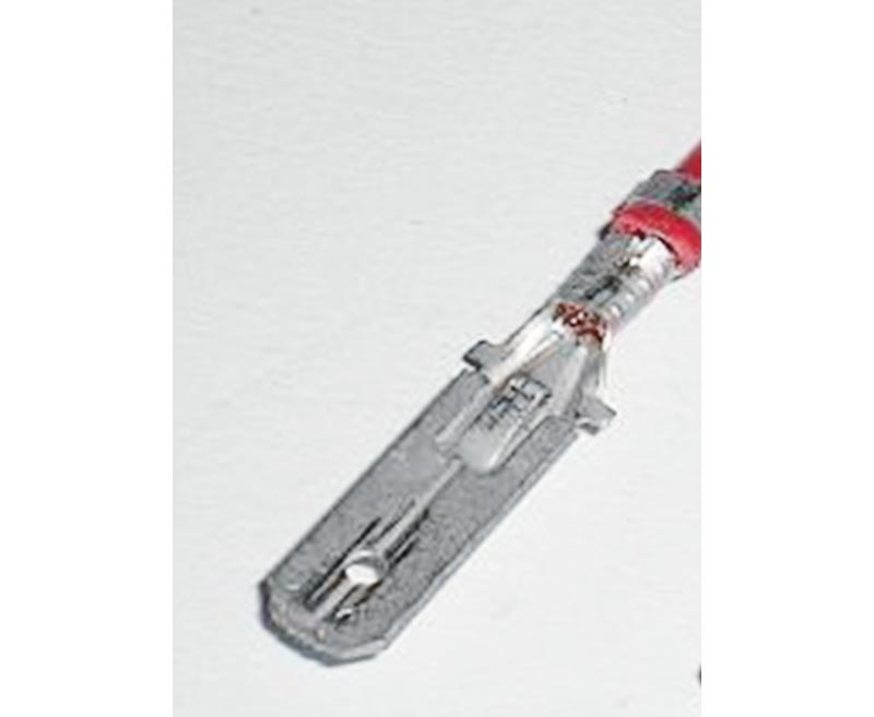 Flachsteckzunge mit Raste 7,0-6,0 qmm f.Steckgehäuse 6,3mm