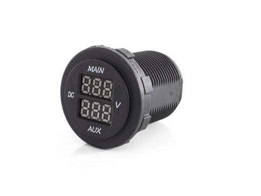 Carbest Dual LED Voltmeter (MAIN / AUX) für Fahrzeug- und Bordbatterie