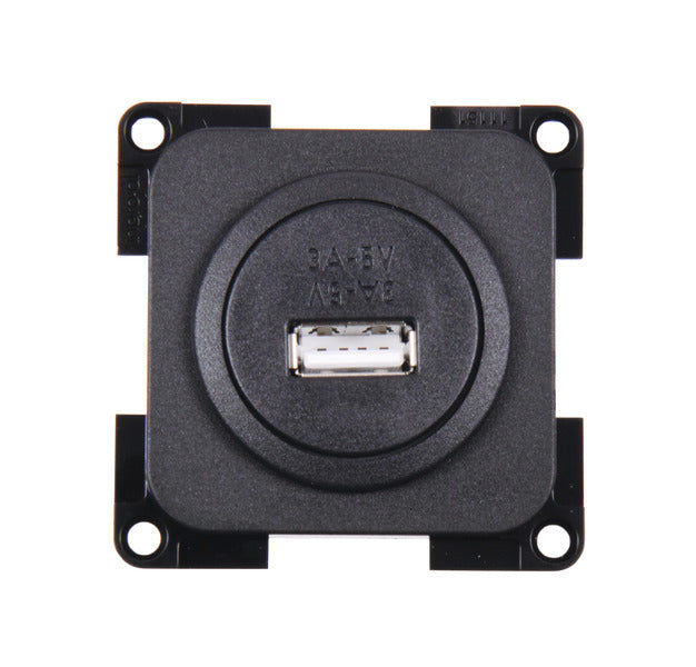 INPRO USB 1-fach Ladesteckdose Farbe: schiefergrau