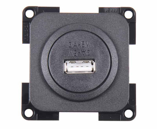 INPRO USB 1-fach Steckdose schiefergrau, lose
