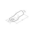 Presskabelschuhe M8 für Nennquerschnitt 50 mm - 5er Set