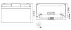 12 V / 100 Ah LiFePO4 Batterie mit integriertem Batterie-Management-System