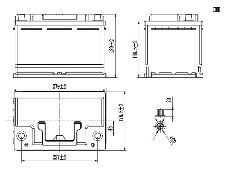 Carbest LiFePO4 Batterie Li100BH6 - Untersitz-Batterie VW T6.1 / T6 / T5