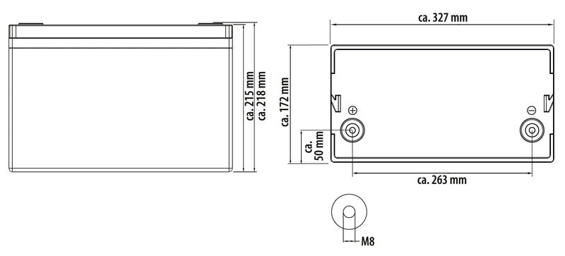 MCCAM LiFePO4-Batterie MC-LB150 - 150 Ah