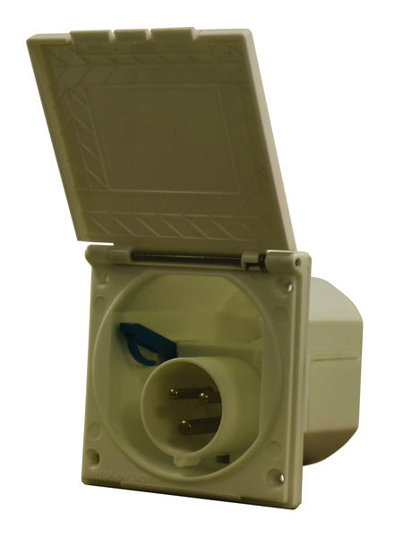 CEE-Eingangssteckdose, Deckel quadratisch