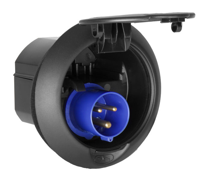 CEE-Eingangssteckdose schwarz 230V