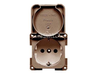 INPRO Einbausteckdose 230V - braun