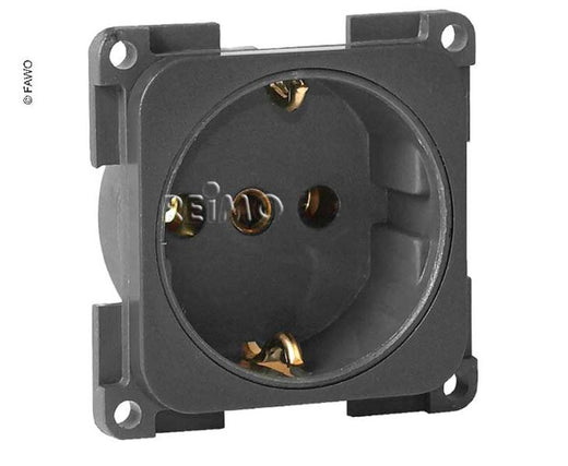 INPRO 230V Steckdose Schuko. Schiefergrau. Lose, unverpackte Ware.