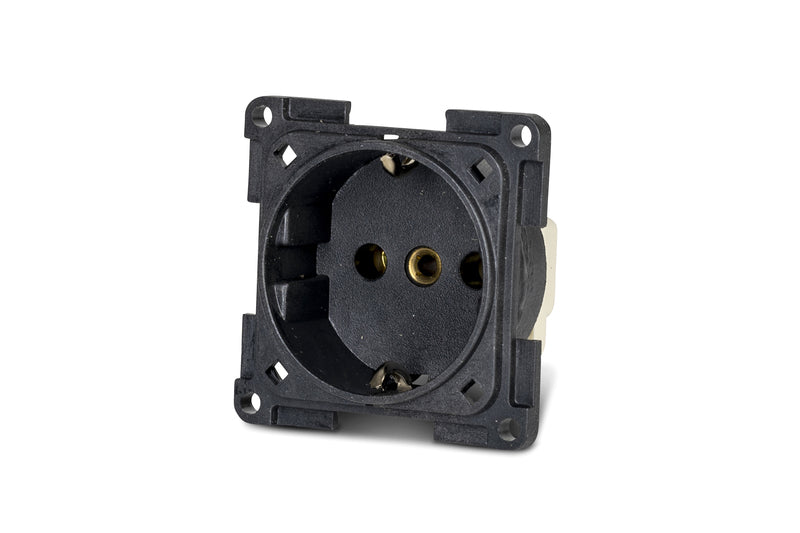 INPRO 230V Steckdose Schuko schwarz, SB-verpackt