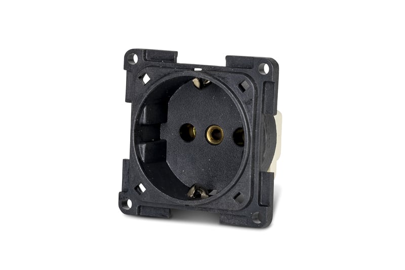 INPRO 230V Steckdose Schuko. Schiefergrau. SB-verpackt.