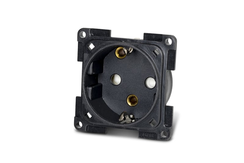 INPRO 230V Steckdose Schuko. Schiefergrau. SB-verpackt.