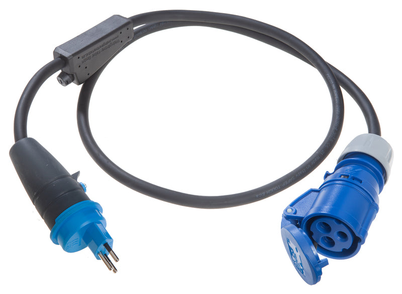 CEE-Adapterkabel m.Stecker Schweiz+Sicherung