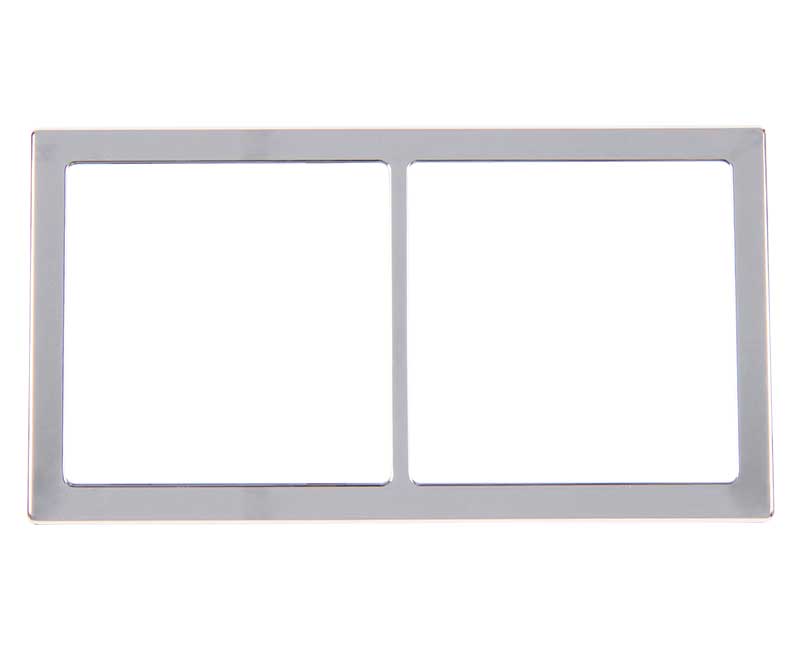 Abdeckrahmen 2-fach 62x115mm, silber chrom (lose)