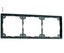 Distanzrahmen 3-fach. Flach, 3mm Aufbauhöhe. Schiefergrau. Lose