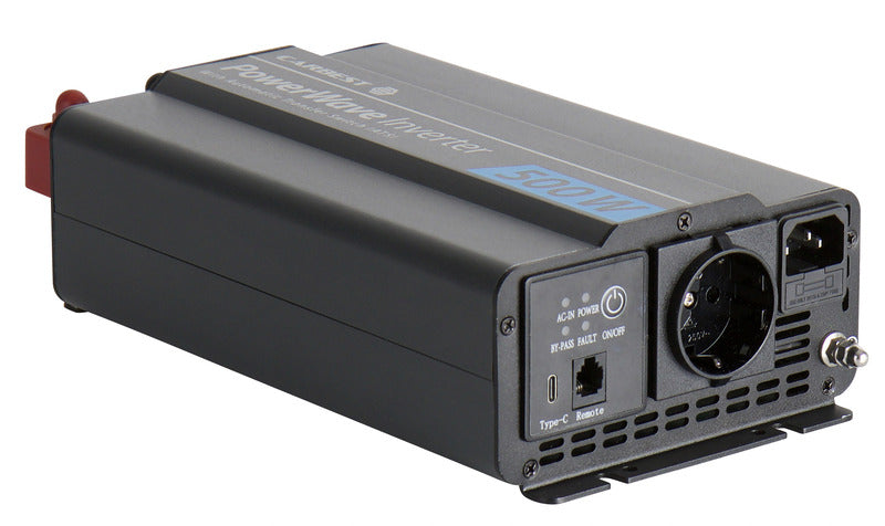 Sinus-Wechselrichter PowerWave 500W mit Vorrangschaltung+USB-C 12/230V