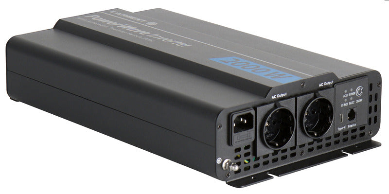 Sinus-Wechselrichter PowerWave 2000W m.Vorrangschaltung+USB-C 12/230V