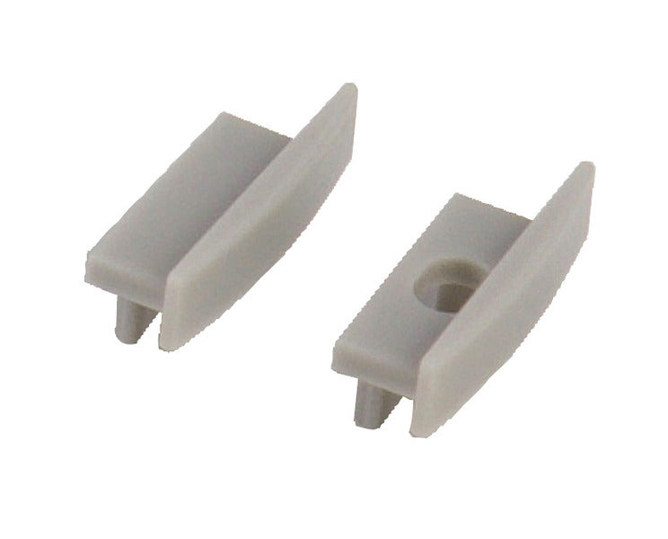 Endkappe für Aluminium LED-Profil - Flach - 2er Set