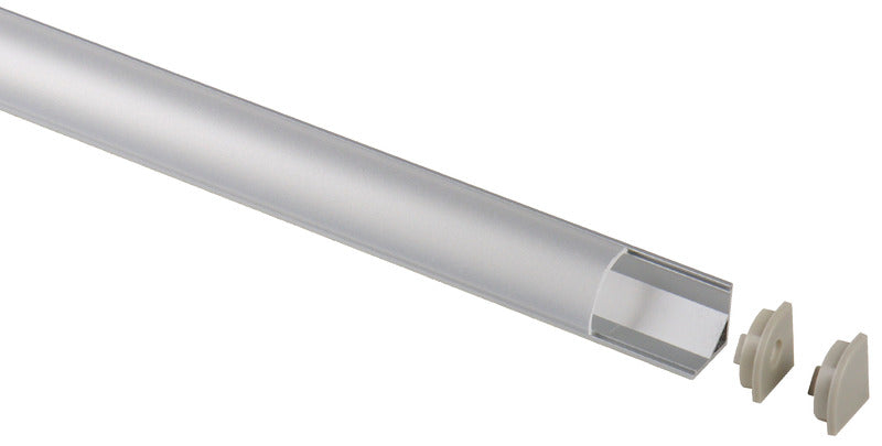 Aluminium Eckprofil 1,5m lang, Abdeckung + Clips