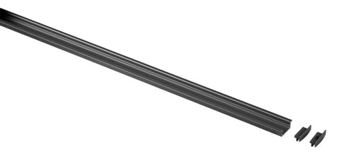 Carbest Aluprofil flach inklusive 2 Endkappen schwarz