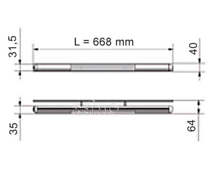 Länge 668 mm