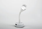 LED Spot mit flexiblem Arm und USB-Ladesteckdose - Weiß matt