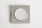 12V LED-Einbauspot, quadratisch, Aluminium gebürstet