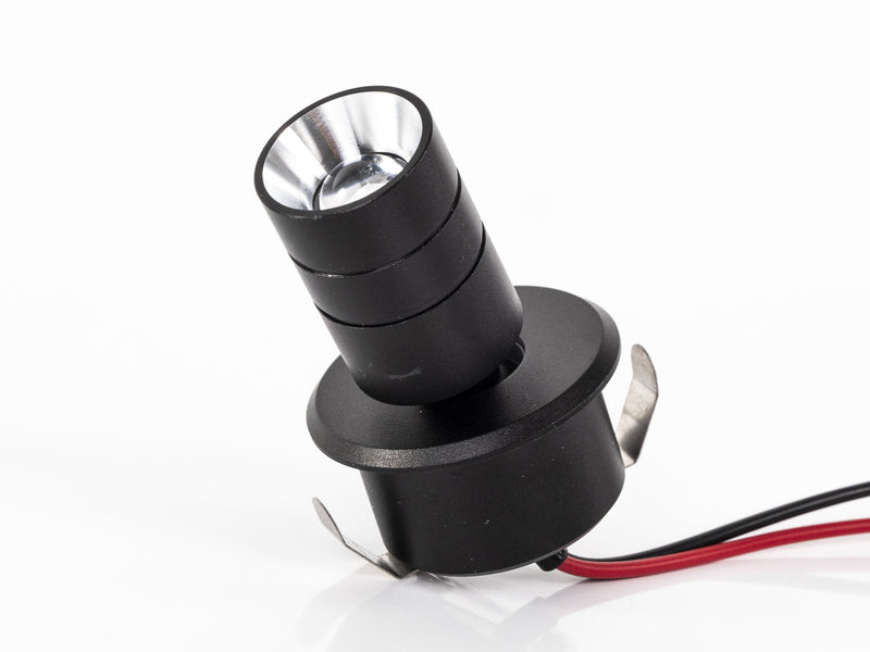 Mini Spot 12V schwarz, 0,4W Ã30x35x20mm