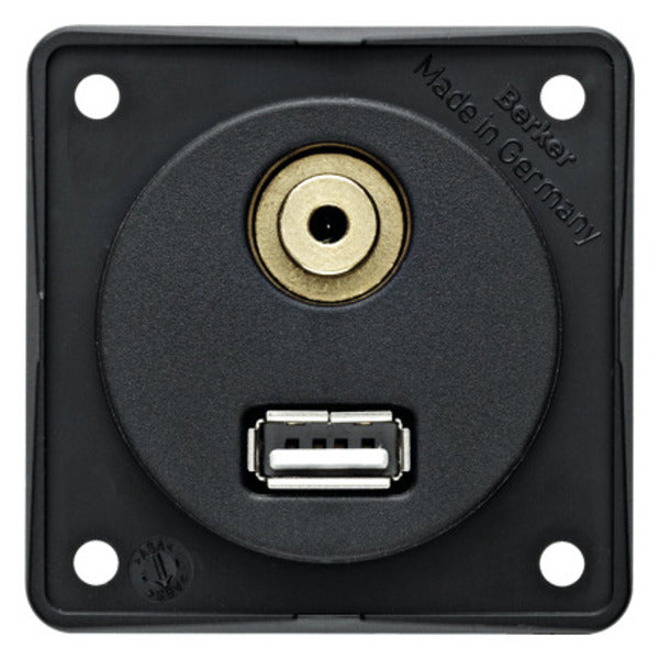 USB- / Audio-Einbaubuchse - Anthrazit