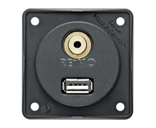 BERKE USB/Audio-Einbaubuchse, anthrazit lose